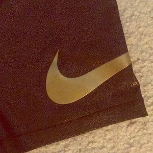 Nike Dry Fit Black & Gold Glitter Shorts